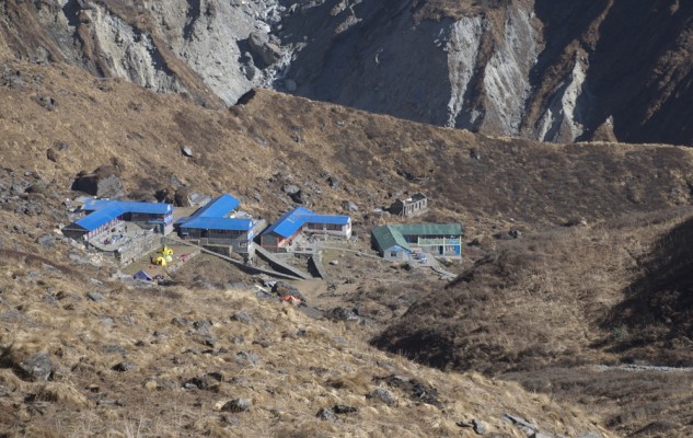 Les lodges de Machhapuchhare Base Camp.