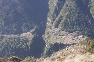 une vue plongeante sur le tour des annapurna